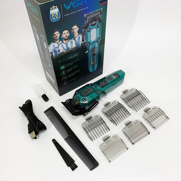 Аккумуляторная машинка для стрижки VGR V-600. Цвет: зеленый 00014794 фото