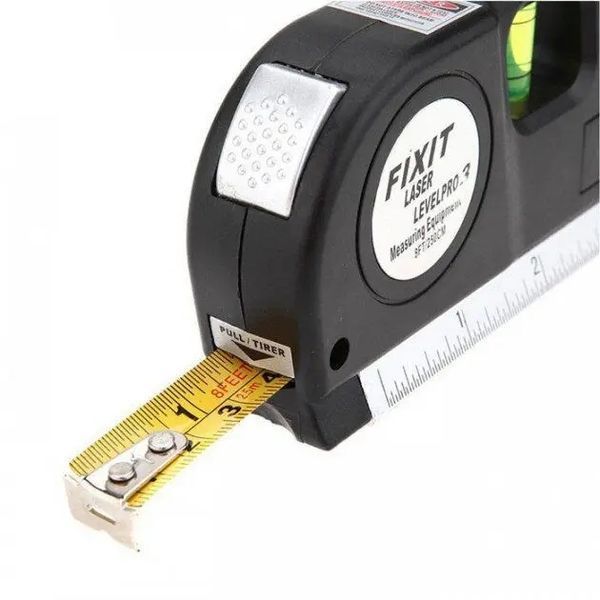 Лазерный уровень со встроенной рулеткой FIXIT Laser Level Pro 3 4в1 рулетка линейка 00022650 фото