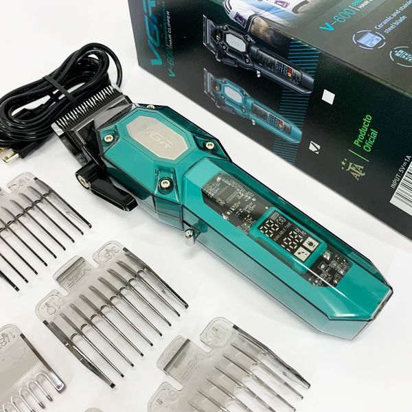 Аккумуляторная машинка для стрижки VGR V-600. Цвет: зеленый 00014794 фото