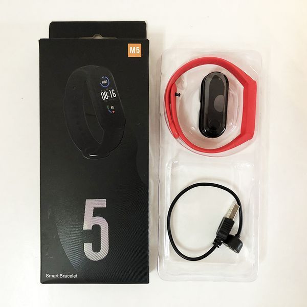 Фитнес браслет Smart Watch M5 Band Classic Black смарт часы-трекер. Цвет: красный 00022401 фото
