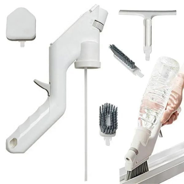 Щітка для прибирання усіх поверхонь 4в1 Water Spray Cleaning Kits ефективно та ретельно видаляє забруднення, не залишаючи подряпин і не пошкоджуючи поверхні 00012864 фото