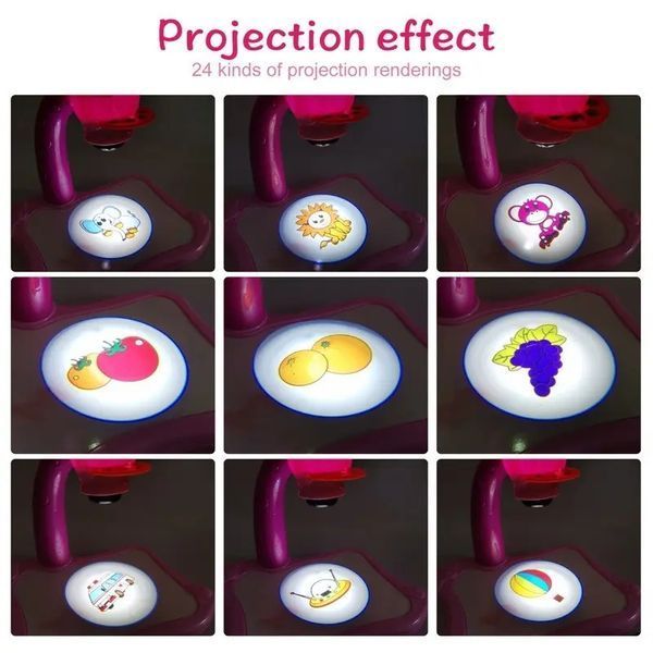 Детский стол проектор для рисования с подсветкой Projector Painting 24 Детали 00016032 фото