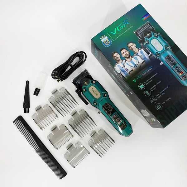 Аккумуляторная машинка для стрижки VGR V-600. Цвет: зеленый 00014794 фото