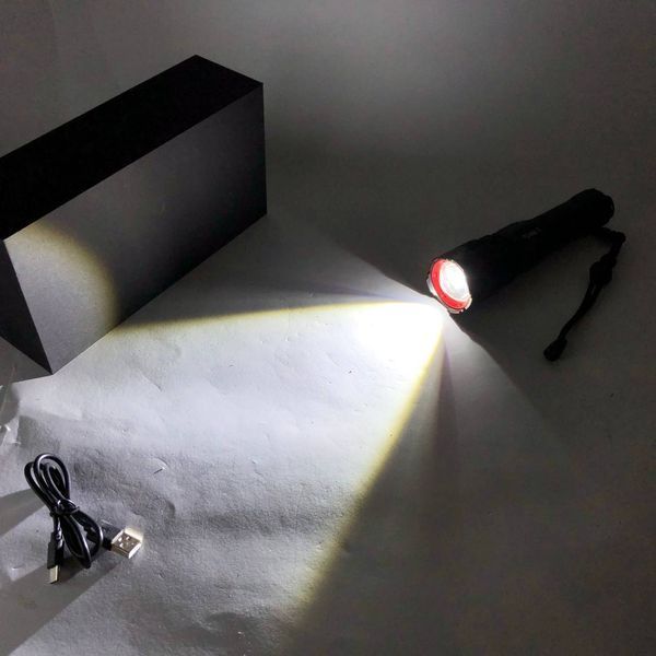 Ручной фонарик PLD-6606 White Laser LED PM50-TG, работает от аккумулятора, сверхмощный фонарик 00023402 фото