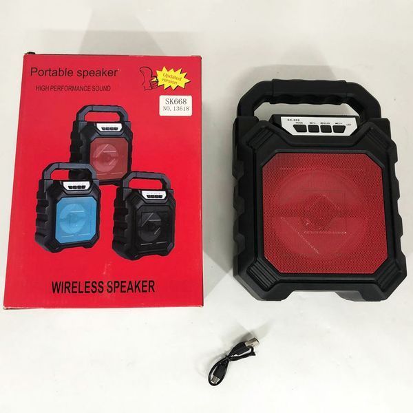 Бездротова портативна колонка Bluetooth YF-668BT. Колір: червоний 00017768 фото