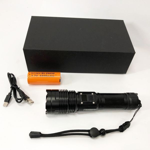 Ручной фонарик PLD-6606 White Laser LED PM50-TG, работает от аккумулятора, сверхмощный фонарик 00023402 фото