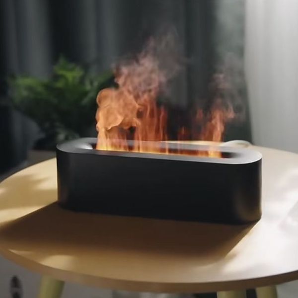 Зволожувач повітря - арома дифузор Diffuser А3 c пультом, ультразвуковий зволожувач з ефектом полум'я 00013527 фото