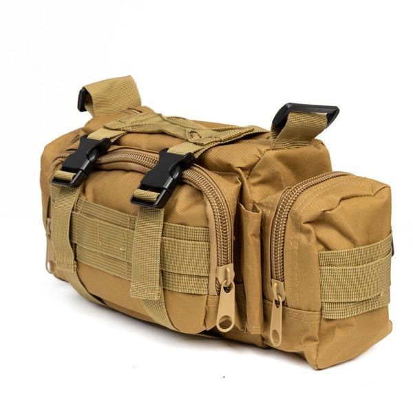 Сумка - подсумок тактическая поясная Tactical военная, сумка нагрудная с ремнем на плечо 5 литров кордура 00018338 фото
