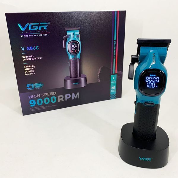 Машинка для стрижки аккумуляторная VGR V-886C BLUE 00015267 фото