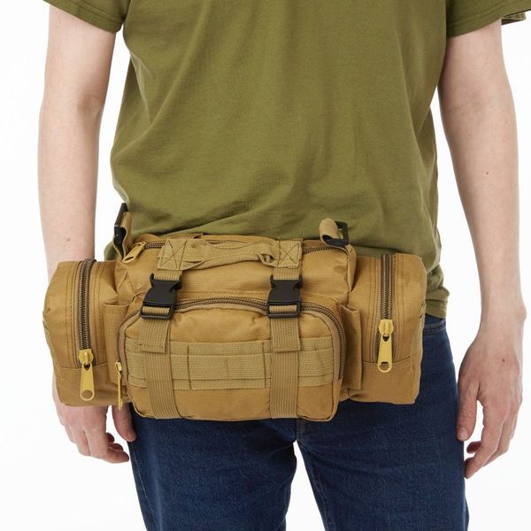 Сумка - подсумок тактическая поясная Tactical военная, сумка нагрудная с ремнем на плечо 5 литров кордура 00018338 фото