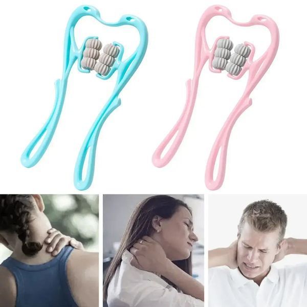 Ручний роликовий масажер для шиї Neck Stretcher з рельєфними роликами, що обертаються 360&deg; 00015659 фото