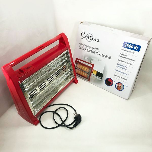 Кварцовий обігрівач Suntera QHW-106 1800Вт, кварцовий обігрівач для дому, переносний обігрівач 00012553 фото