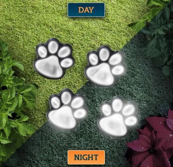 Светильник Solar Paw Print Lights на солнечной батарее 4 шт 00022167 фото