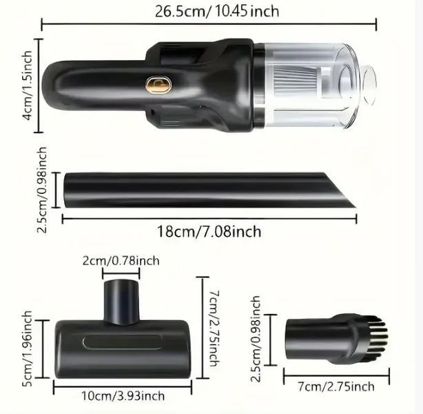Автомобільний бездротовий пилосос Car vacuum cleaner AND XL-1452 00021112 фото
