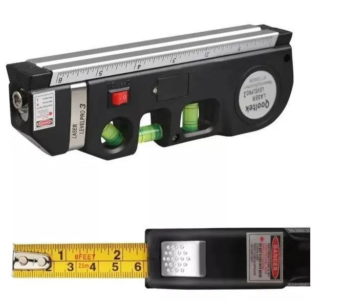 Лазерный уровень со встроенной рулеткой FIXIT Laser Level Pro 3 4в1 рулетка линейка 00022650 фото