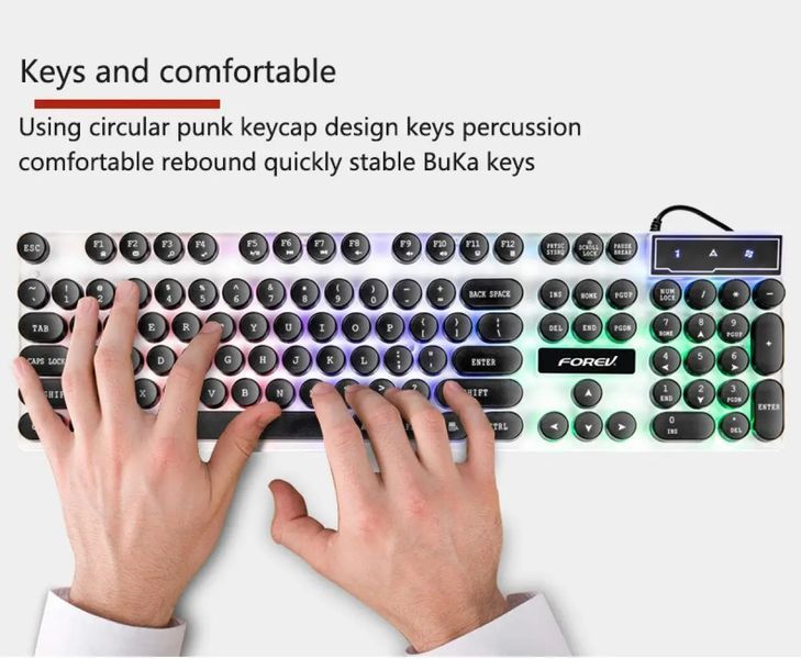 Комплект игровой клавиатуры и мыши с подсветкой FOREV FV-Q90 00017416 фото
