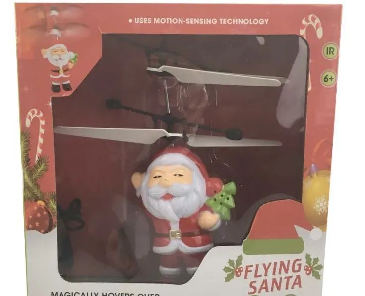 Літаюча іграшка Flying Santa літаючий Дід Мороз Cанта Клаус 00015878 фото