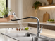 Кран/змішувач Faucet CR-8428 багатофункціональний метал / Змішувач кухонний з висувною лійкою, хром / Висувний кухонний змішувач з нержавіючої сталі M17768 фото 4