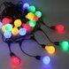 RGB вулична гірлянда 10 Е27 IP44 чорна 10 метрів Horoz CARNAVAL-F10 з лампами Feron комплект 00024839 фото 8