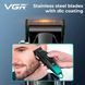 Акумуляторна машинка для стрижки VGR V-662 GREEN, 7000 RPM, 6 насадок, LED дисплей 00021674 фото 4