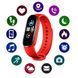 Фитнес браслет Smart Watch M5 Band Classic Black смарт часы-трекер. Цвет: красный 00022401 фото 8