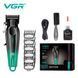 Акумуляторна машинка для стрижки VGR V-662 GREEN, 7000 RPM, 6 насадок, LED дисплей 00021674 фото 2