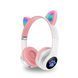 Беспроводные наушники с кошачьими ушками и RGB подсветкой Cat VZV 23M. Цвет: розовый 00023876 фото 31
