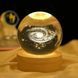Світлодіодна кришталева куля, декоративна універсальна 3D нічниця, кришталева куля "Супутник" 00023177 фото 5