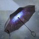 Зонт Lesko Up-Brella Звёздное небо складывающийся зонтик в обратном направлении длинная ручка антизонт хит 00013753 фото 2