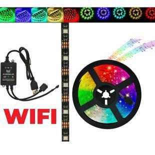 Світлодіодна стрічка SMD 5050 RGB LED 5 м IP65 з bluetooth контролем. підключення 220V 00022871 фото