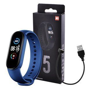 Фитнес браслет Smart Watch M5 Band Classic Black смарт часы-трекер. Цвет: синий 00022402 фото