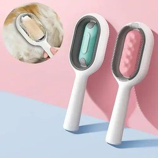 Двухсторонняя щетка для сухого и влажного вычесывания собак и кошек Pet Gravity 3в1 00021895 фото