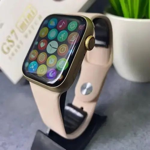 золотые Смарт-часы Smart Watch GS7 MINI 41 мм, Фитнес часы с тонометром и пульсоксиметром 00022560 фото