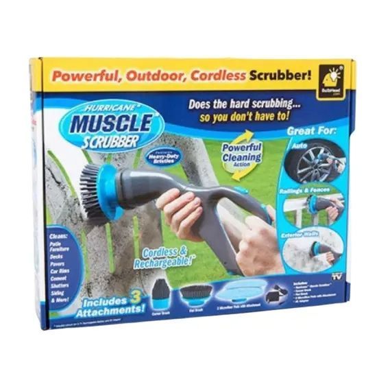 Бездротова щітка для прибирання з трьома насадками Muscle Scrubber 00014137 фото