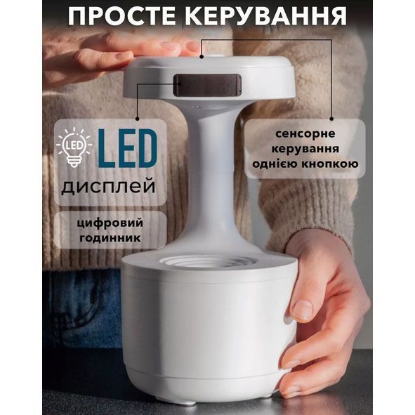 Антигравітаційний крапельний зволожувач повітря із зворотним потоком UKC Anti Gravity Humidifier 800 мл 5 Вт 00012667 фото