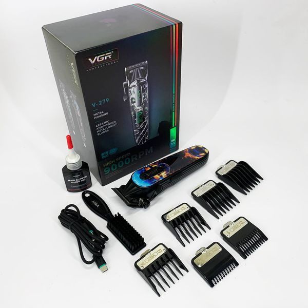 Аккумуляторная машинка для стрижки vgr v-279 red 00014845 фото