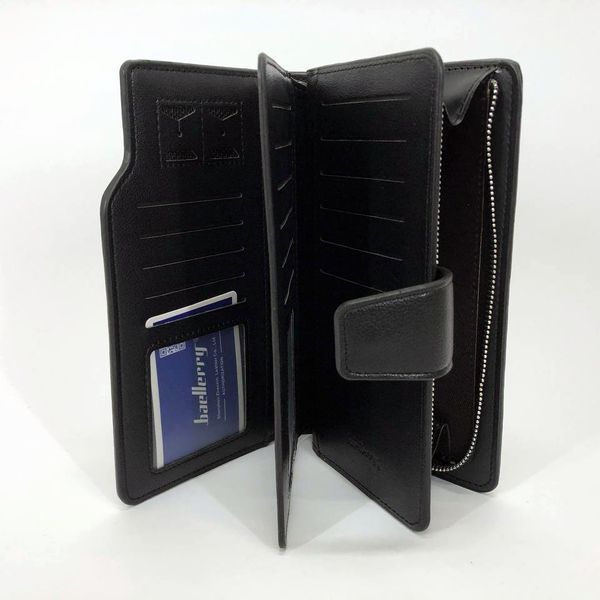 Чоловічий гаманець Baellerry Business S1063, портмоне клатч екошкіра, стильний чоловічий гаманець. Колір: чорний 00018339 фото