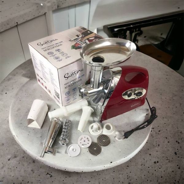 Электромясорубка Suntera SMG-5420R 1800 Вт, электромясорубка соковыжималка для томатов, мясорубка для дома 00018945 фото