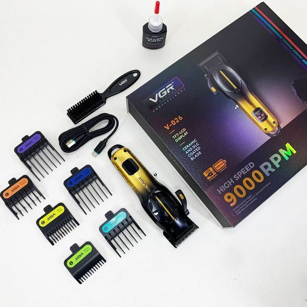 Аккумуляторная машинка для стрижки vgr v-026 gold. цвет: золотой 00014895 фото