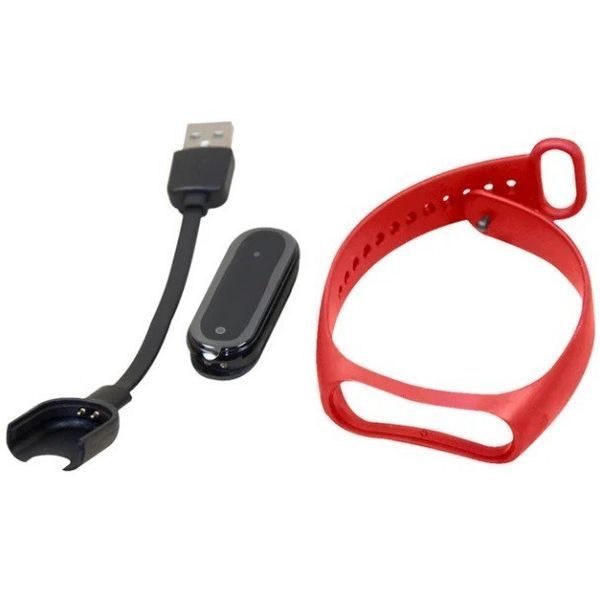 Фитнес Браслет Smart Band M4 c Пульсометром и Тонометром. Цвет: красный 00022397 фото