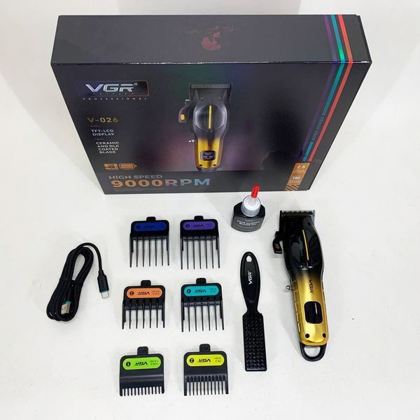Аккумуляторная машинка для стрижки vgr v-026 gold. цвет: золотой 00014895 фото