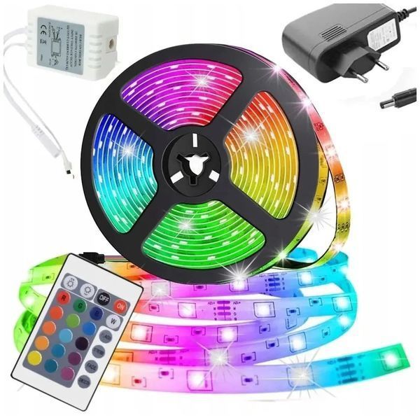 Светодиодная лента SMD 5050 RGB LED 5 м IP65 с bluetooth контролем. подключение 220V 00022871 фото