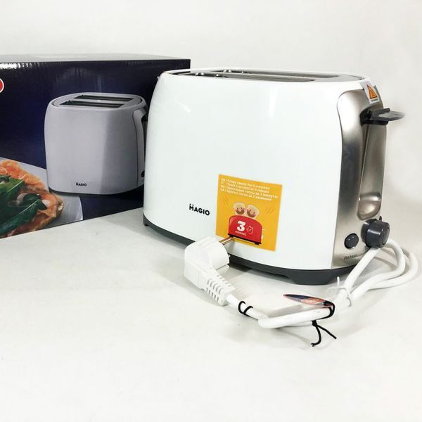 Тостер MAGIO MG-272W 750 Вт, тостер кухонный, тостеры для дома, тостерница, сэндвич-тостеры. Цвет: белый 00019796 фото