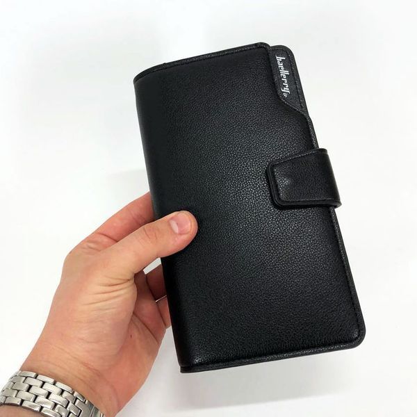 Чоловічий гаманець Baellerry Business S1063, портмоне клатч екошкіра, стильний чоловічий гаманець. Колір: чорний 00018339 фото