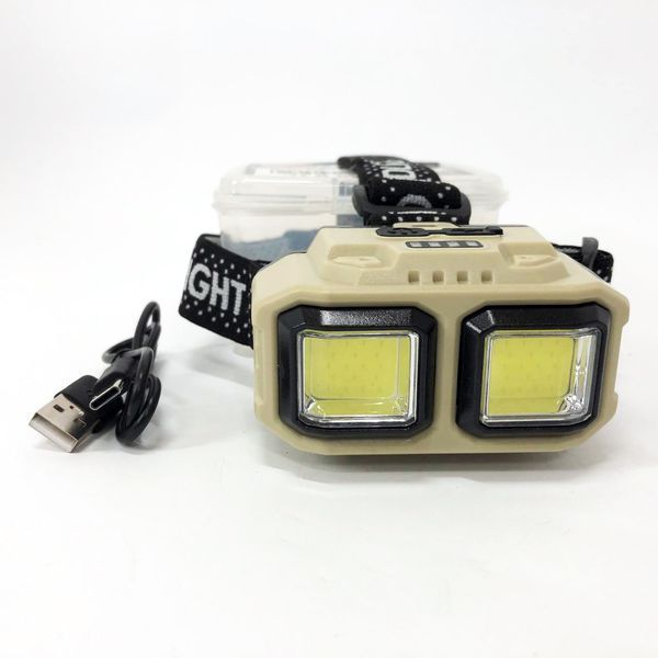 Ліхтар налобний акумуляторний Bailong HX-816 2COB(white+red) вологозахист, Ліхтар на голову для бігу 00023361 фото