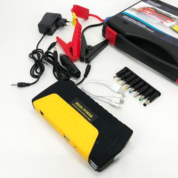Пускозарядний пристрій на 50800 mAh для автомобільного акумулятора з індикацією заряду в кейсі 00017038 фото