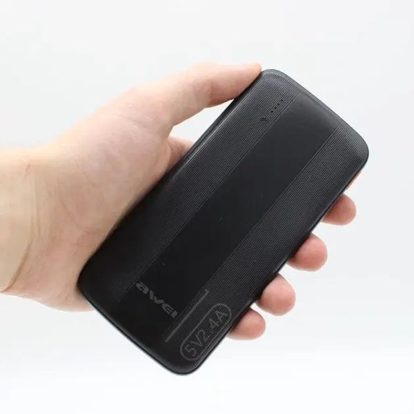 Портативний акумулятор AWEI P20K 10000mAh 2USB / Повербанк для телефону 00018202 фото