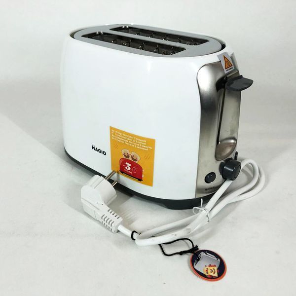 Тостер MAGIO MG-272W 750 Вт, тостер кухонный, тостеры для дома, тостерница, сэндвич-тостеры. Цвет: белый 00019796 фото