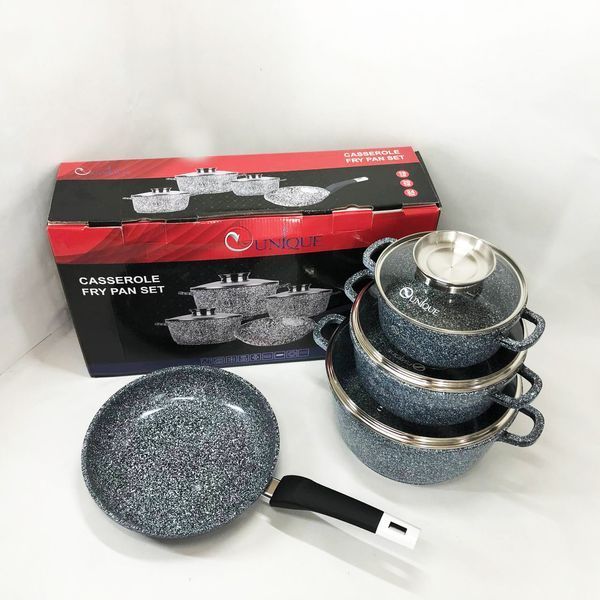 Набір посуду UNIQUE UN-5521 7 предметів, Каструля для приготування на плиті, Фірмові набори каструль 00019030 фото