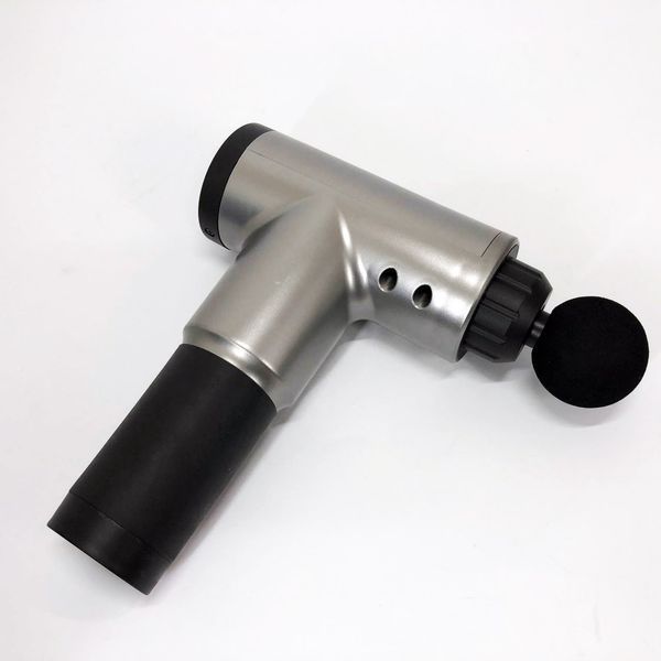 Аккумуляторный массажер fascial gun kh-320 портативный ручной ударный мышечный пистолет 4 насадки серый 00015543 фото
